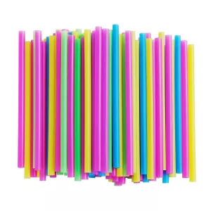Pailles flexible multi-couleurs 24cm-5mm (11E01)